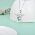 wholesale Sterling Silver Austrian Birthstone Crystal Ballerina Necklace Ballet Dancer Pendant Gift-0-2