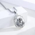 wholesale 925 Sterling Silver Skull Photo Locket Necklace Romantic Couple Pendant-0-2
