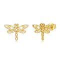 wholesale 14k Gold Celtic Knot Dragonfly Stud Earrings For Women-0-0