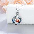 wholesale TOUPOP Tree Of Life Urn Necklaces For Ashes Birthstone Cremation Jewelry 925 Sterling Silver Crystal Memorial Keepsake Funeral Jewelry For Women (with Funnel Filler) -0-5