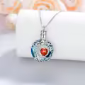TOUPOP Sterling Silver Crystal Tree Of Life Urn Necklace For Ashes-0-5