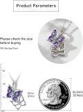 wholesale 925 Sterling Silver Purple Galaxy Butterfly Pendant Necklace for Women-0-4