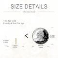 wholesale  14K Gold Solid Tiny Stud Earrings for Women Men -0-3