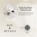 wholesale 925 Sterling Silver Round Celtic Knot Stud Earrings - Irish s for Women-0-3