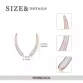 TOUPOP Sterling Silver Created Opal Ear Climbers Crawler Earrings-0-3