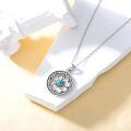 wholesale 925 Sterling Silver Turquoise Bohemian Moon & Sun Pendant Necklace for Women Gifts-0-5
