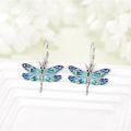 wholesale 925 Sterling Silver Dragonfly Dangle Earrings for Women Cute Animal s-0-1
