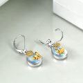 wholesale 925 Sterling Silver Opal Butterfly Flower Teardrop Dangle Earrings for Women Girls-0-4