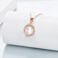 wholesale  Sterling Silver Pearl Moonstone Opal Black Pearl Necklace for Women 8mm Gemstone Jewelry for Mom Wife ( ) -0-10