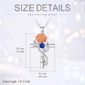 wholesale 925 Sterling Silver Cross Pendant With Red Gemstone And Lily Design-0-35