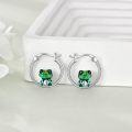 wholesale 925 Sterling Silver Green Frog Hoop Earrings for Women Girls-0-2