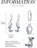 wholesale TOUPOP Infinity Insect Earrings 925 Sterling Silver Dragonfly/hummingbird/ladybug/butterfly/bee Drop Dangle Earrings Jewelry Christmas Gifts For Women -0-5