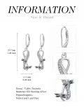 TOUPOP Silver Crystal Animal Earrings (Dragonfly)-0-3