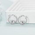 wholesale 925 Sterling Silver Koala Bear Hoop Earrings for Women - Adorable Animal Lover -0-4
