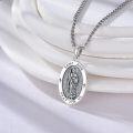 wholesale 925 Sterling Silver Saint Jude Pray for Us Medal Necklace with Crosses and Religious Symbolism -0-4
