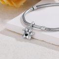wholesale 925 Sterling Silver with CZ Accents Dog Paw Print Charm for Bracelet, Hypoallergenic Nickel-Free Gift for Her, Men, Women, Pet Lovers-0-1