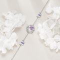 wholesale 925 Sterling Silver Purple Butterfly Charm Bracelet for Women Girls Gifts-0-5