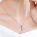 wholesale 925 Sterling Silver Musical Notes & Butterflies Pendant Necklaces Gifts for Women Girls-0-1