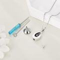 wholesale 925 Sterling Silver Teardrop Crystal Memorial Keepsake Pendant Necklace with Funnel and Spatula Set-0-3