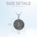 wholesale 925 Sterling Silver AA Recovery Symbol Sobriety Pendant Necklaces for Women and Men-0-4