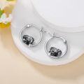 wholesale 925 Sterling Silver Pug Dog Hoop Earrings - Adorable Pet Jewelry for Women-0-3