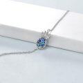 wholesale 925 Sterling Silver Blue Abalone Shell Inlay Pineapple Charm Bracelet for Women Mother's Day Gifts-0-2