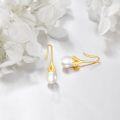 wholesale 14K Gold Freshwater Pearl Teardrop Hook Earrings for Women Anniversary Gift-0-3