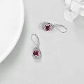 wholesale 925 Sterling Silver Tree Of Life Drop Earrings Wholesale With Green Stone-0-33