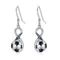 wholesale 925 Sterling Silver Infinity Soccer Ball Star Drop Earrings-0-0