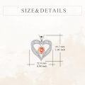 wholesale 925 Sterling Silver Angel Winged Heart with Orange Rose Pendant Necklace s for Women-0-4