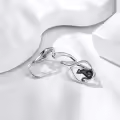 TOUPOP Sterling Silver Stone Animal Leverback Hoop Earrings-0-2