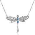 wholesale TOUPOP Sterling Silver Dragonfly Necklace For Women Dragonfly Lovers Celtic Jewelry Birthday Christmas Gifts -0-0