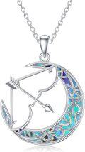 wholesale Rose Gold 925 Sterling Silver Moon & Arrow Pendant Necklace - Archer's Hunt Jewelry for Women-0-3