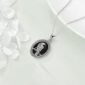 wholesale 925 Sterling Silver Metal Onyx Raven Pendant Necklace for Women and Men-0-2