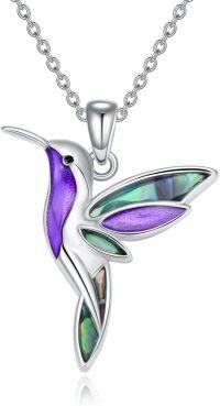 wholesale Sterling Silver Animal Pendant Necklace for Women Girls Animal Lovers-Hummingbird