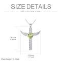 TOUPOP Sterling Silver Topaz Wing Cross Urn Pendant For Ashes-0-4