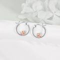 wholesale 925 Sterling Silver Guinea Pig Hoop Earrings - Adorable Animal  for Her-0-1