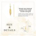 wholesale 14k/18k Solid Gold Feather Threader Earrings Long Dangle Ear Line s-0-2