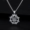 wholesale 925 Sterling Silver Demon Head Pendant Necklace with 3D Design and Chain for Men Women-0-1
