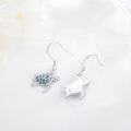 wholesale 925 Sterling Silver Turquoise Turtle Dangle Drop Earrings for Women - Beach Jewelry-0-2