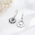 wholesale 925 Sterling Silver Celtic Knot Green Enamel 4-Leaf Clover Drop Earrings Irish Luck Jewelry for Women Girls-0-2