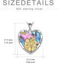 wholesale 925 Sterling Silver Abalone Shell Heart Pendant Necklace for Women - Forever My Friend Sis-0-5