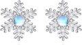 wholesale 925 Sterling Silver Moonstone Snowflake Stud Earrings - Hypoallergenic  for Women-0-0