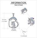 wholesale 925 Sterling Silver Magical Unicorn Rainbow Pendant Necklace for Women Girls Gifts-0-4