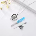 TOUPOP Sterling Silver Oxide Sun Moon Mountains Cremation Urn Necklace-0-2