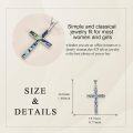 wholesale 925 Sterling Silver Abalone Shell Inlay Filigree Cross Pendant Necklace  for Women-0-4