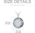 wholesale 925 Sterling Silver Blue Crystal Celtic Knot Compass Pendant Necklace for Women's Gifts-0-4