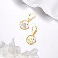 wholesale 925 Sterling Silver Earrings Wholesale Gold Plated Moon Mountain Drop Earrings-0-2