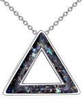 wholesale 925 Sterling Silver Abalone Shell Triangular Pendant Necklaces for Women's Fashion s-0-0