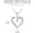 wholesale 14K Gold Open Heart with Cubic Zirconia Pave Set Pendant Necklaces for Women 18 Chain Length-0-3